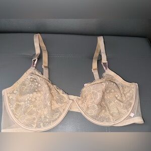 Nude mesh bralette